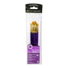 RSET-9137 | 5pc Golden Taklon Shader Brush Set
