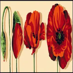 Needlepoint canvas for halfstitch without yarn Growth MRCU62264 Margot de Paris Printed Tapestry Canvas