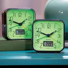 Collections Etc Glow in the Dark Alarm Clocks - 2 pc