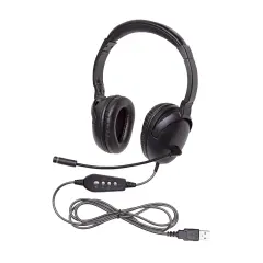 Califone NeoTech Plus 1017MUSB Premium, Over-Ear Stereo Headset with Gooseneck Microphone, USB Plug, Black