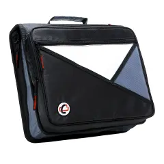 Case&middot;it Universal Laptop Zipper Binder, O-Ring, 2 Inches, Jet Black