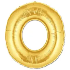 LETTER O FOIL BALLOON Metallic Gold