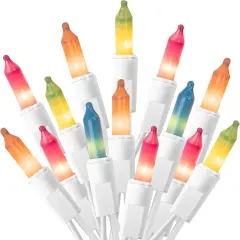 Warm White Christmas Mini String Lights, 150 Incandescent Lights, Waterproof Christmas Decorations for Indoor Outdoor Garden Yard Decor (Pastel White Wire, 150 Count)