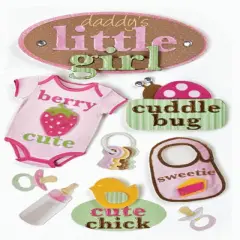 Paper House Daddy's Little Girl Dimensional Stickers