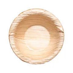 Round Palm Leaf Eco Friendly Mini Disposable Dip Bowls - 0.5 oz. (100 Bowls)