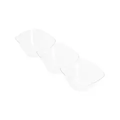 Clear Rectangular 3-Hole Mini Plastic Bowls (240 Bowls)