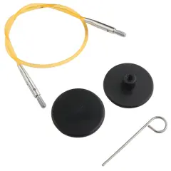 KnitPro Nylon Cables W/Connectors 16"-W/Cable Key & 2 End Caps