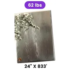 Silver Watercolor Embossed Metallic Wrapping Paper 24" x 833" Jumbo Roll