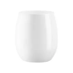 Solid White Elegant Stemless Plastic Wine Glasses - 12 oz. (64 Glasses)