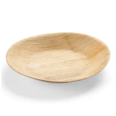 Round Palm Leaf Eco Friendly Disposable Salad Plates - 7" (100 Plates)