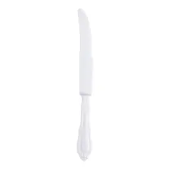 White Baroque Disposable Plastic Dinner Knives (480 Knives)
