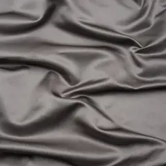 1 Yard Heather Gray Silk Duchesse Satin Luxury Formal Wear Fabric, 59 Inches Wide