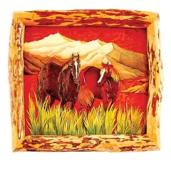Grazing Horses Wall Art &ndash; 36" x 28"