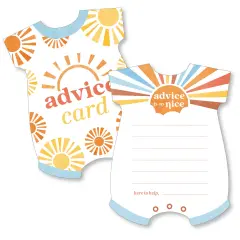 Big Dot of Happiness Here Comes The Son Baby Shower Advice Cards Game, Boy Boho Baby Shower Wish Card Activities - Set of 20