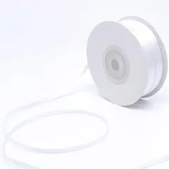 White Ribbon - Solid Color Satin Ribbon,1/8 inch x 100 Yards Double Face Gift Ribbon for Crafts
