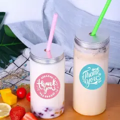 1000xThank You Sticker Roll Boutique for Business Packaging Mailer Seal Stickers