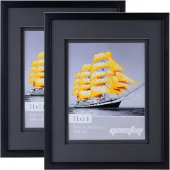 11x14 Double Floating Mat Picture Frame Set of 2