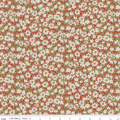 Peaceful Poinsettias in B (01667434b) | Festive Greetings | Liberty Fabrics | Riley Blake
