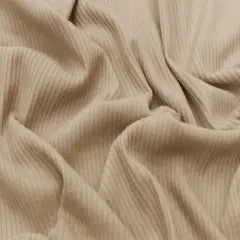 Taupe Beige Famous Make 4x2 Ribbed Stretch Yoga Wear Fabric By the Yard