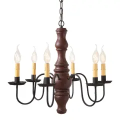 Gettysburg Chandelier in Plantation Red