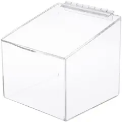 Plymor Clear Acrylic Display Case Box With Angled Top & Hinged Lid