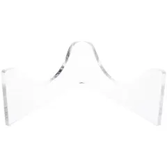 Plymor Clear Acrylic Low-Profile Curved Display Easel for Geode, Mineral or Crystal Cluster, 2.875" H x 7.75" W x 7.25" D