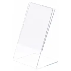 Plymor Clear Acrylic Sign Display / Literature Holder (Angled), 3" W x 5" H