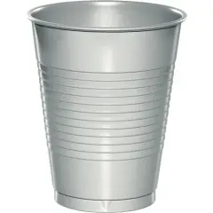 240 pc Bulk Shimmering Silver 16 oz Plastic Cups