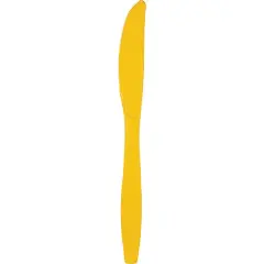 288 pc Bulk School Bus Yellow Plastic Knives