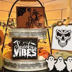 Halloween Stencils for Painting Large Boo Skeleton Spooky(16 Spooky 7.87)