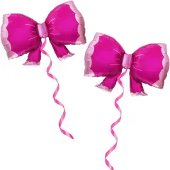 36 Inches Bow Foil Balloon Huge Bowtie Pink (Hot Pink)