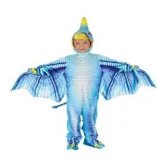 Pterodactyl Blue Toddler Dinosaur Costume for Halloween and Dress Up Play