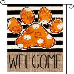 Paw Print Fall Garden Flag 12x18 Inch(Fall-SP)