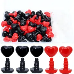 1Box(100Pcs) 15mm Plastic Safety Eyes Black and Red