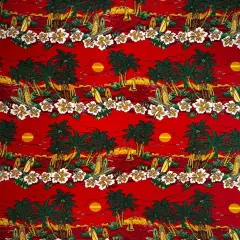 1 Yard Sunset Peachskin Fabric 100% Polyester 45 inches Width Red