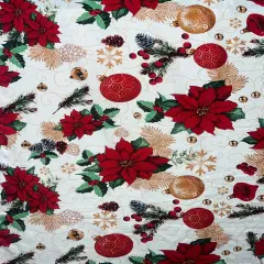 1 Yard Christmas Poly Poplin Fabric For Holiday Sewing Crafts And D&eacute;cor Projects 60 Inch Width