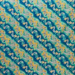 1 Yard Diagonal Tiare Lei Polyester Fabric For Sewing Crafts Apparel And Decorative Projects 45 Inch Width Turquoise