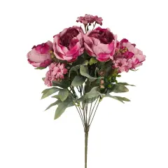 23" Mauve Peony Bush &ndash; 10 Faux Stems for Bouquets & Arrangements-85323-MV