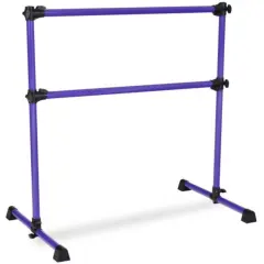 Adjustable Ballet Barre with Portable Design and Anti-Slip Feet Purple