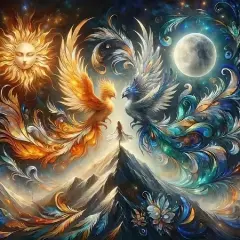 Phoenix Diamond Painting Kits for Adults,5D Moon Diamond Art Kits for Beginners,DIY Full Drill Diamond Dots Diamond Gem Art with Painting Kits for Home Wall Decor 12 x 12 Inch