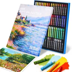 Oil Pastels for Artists, 72 Colors Soft Oil Pastels Vibrant and Creamy, Art Pastel Crayons Art Supplies for Professional and Beginners