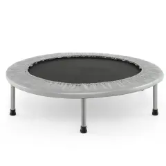 Foldable PP Trampoline with Safety Springs and 330 lbs Capacity Silver