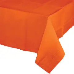 6 pc Bulk Sunkissed Orange Paper Table Covers 54" x 108"