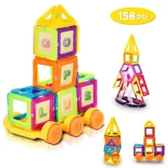 Magnetic Geometric Building Blocks Set for Kids &ndash; Develop Logic and Creativity