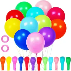 105pcs Colorful Balloons 12inch Rainbow Latex Balloons for Boys Girls Birthday Baby Shower Gender Reveal Wedding Decorations