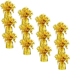 Gold Balloon Weights, Heavy Balloon Weight Pack of 12 Metallic Foil Weights for Balloons, Birthday Party & Wedding Table Centerpiece Ballon Weight, 4.8&rsquo;&rsquo; DIY Ballon Weights for Helium Balloons