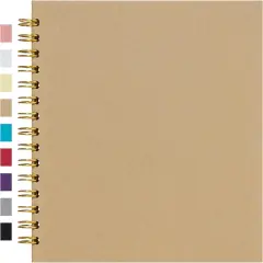 Large DIY Scrapbook Photo Album 80 Pages Thick Kraft Paper Scrap Book Albums for Wedding Anniversary Family and Baby (Brown)