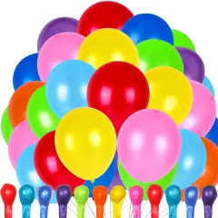 Rainbow Balloons, 18 12 10 5 Inch Assorted Color Balloons, Bright Colorful Helium Latex Balloons for Birthday, Baby Shower, Wedding, Rainbow Party Decorations Supplies Arch Garland