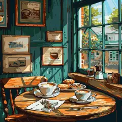 Cafe Day Paint by Numbers - 16x20 inch