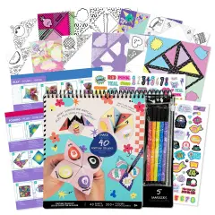 Fashion Angels: Secret Message Fortune Teller Portfolio - Design-Color-Fold, 40 Origami Paper Sheets, 200+ Stickers, 5 Markers, Girls-Tweens-Kids 6+